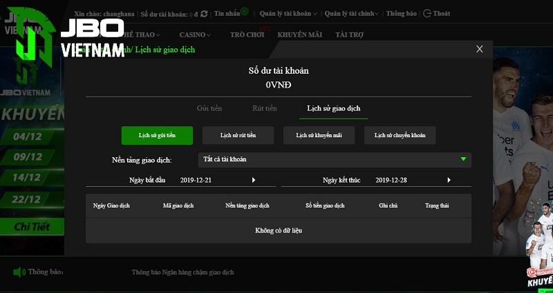 Hình thức rút tiền JBO.